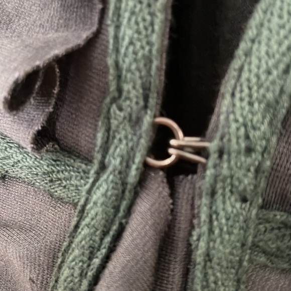 Anthro Cartonnier Black Ruffle Blazer Jacket with Green Piping Detail Size S - Picture 5 of 12